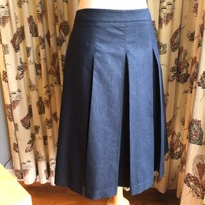 FINAL$ ⬇️ Halogen Pleated Dressy Denim Color Skirt